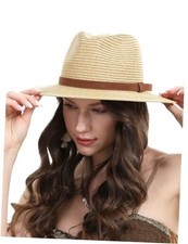 Summer Straw Hats for Women,Beach Hats for Women Medium-Large Beige3