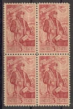 US 1965 Sc# 1268 Dante Aleghiery  block 4 MNH