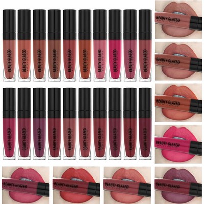 Beauty Glazed 20 Colors Matte Lipstick Waterproof Long Lasting Lip Tint