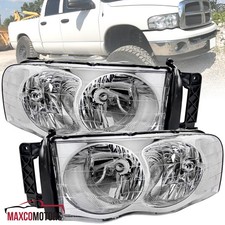 Headlights Fits 2002-2005 Dodge Ram 1500 03-05 Ram 2500 3500 Headlamps Pair Lr Headlights Fits 2002-2005 Dodge Ram 1500 03-05 Ram 2500 3500 Headlamps Pair Lr