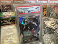 2022 BOWMAN UNIVERSITY #34 CAMERON WARD CHROME PROSPECT AUTO LAVA REF /199 PSA10