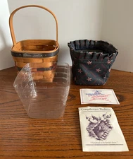 Longaberger 1993 Inaugural Basket Combo, Star Liner, Protector Pamphlet CLINTON