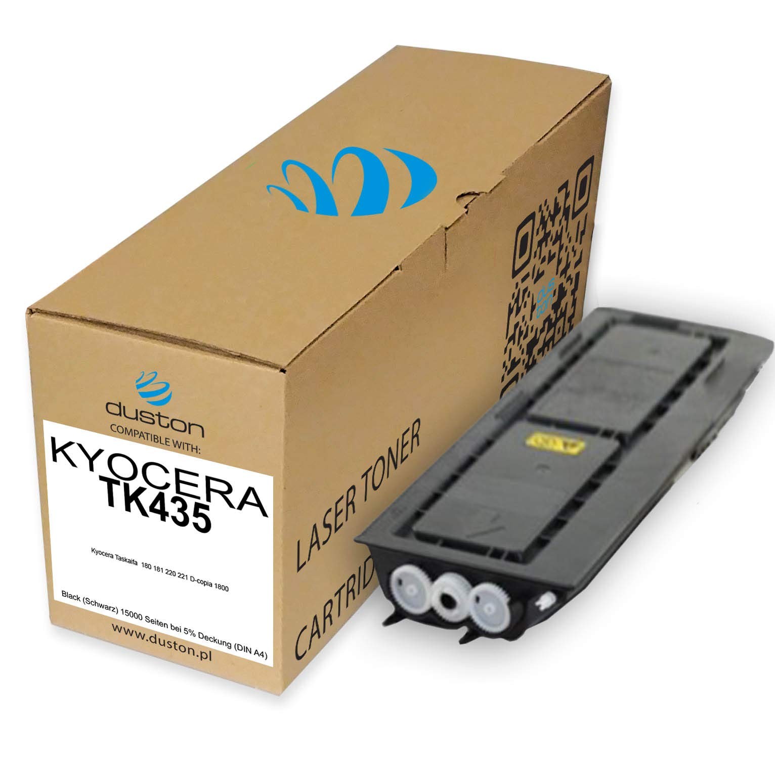 Toner noir TK-435 pour Kyocera Taskalfa 181 consommable de remplacement pack de 2 - 2