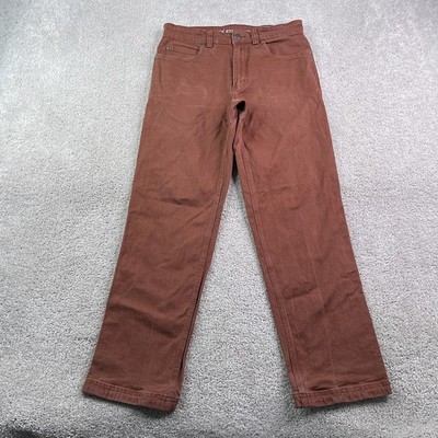 Duluth Pants Mens 30x30 Brown Canvas Flex Fire Hose Standard Fit Workwear Rugged