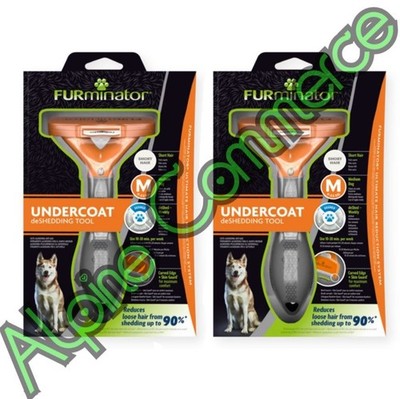 *2-Packs* FURminator Undercoat deShedding Tool Medium Dogs Short Hair T691665