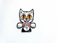 New Classic Cat Eyes License Plate Topper. Moving Eyes Tongue. Reproduction.