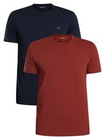 Emporio Armani 2Er Pack Lounge Crew T-Shirts, Blau - M