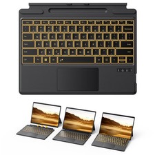 TECURS Bluetooth Keyboard Surface Pro 11 10 9 8 X 13in Backlit Trackpad