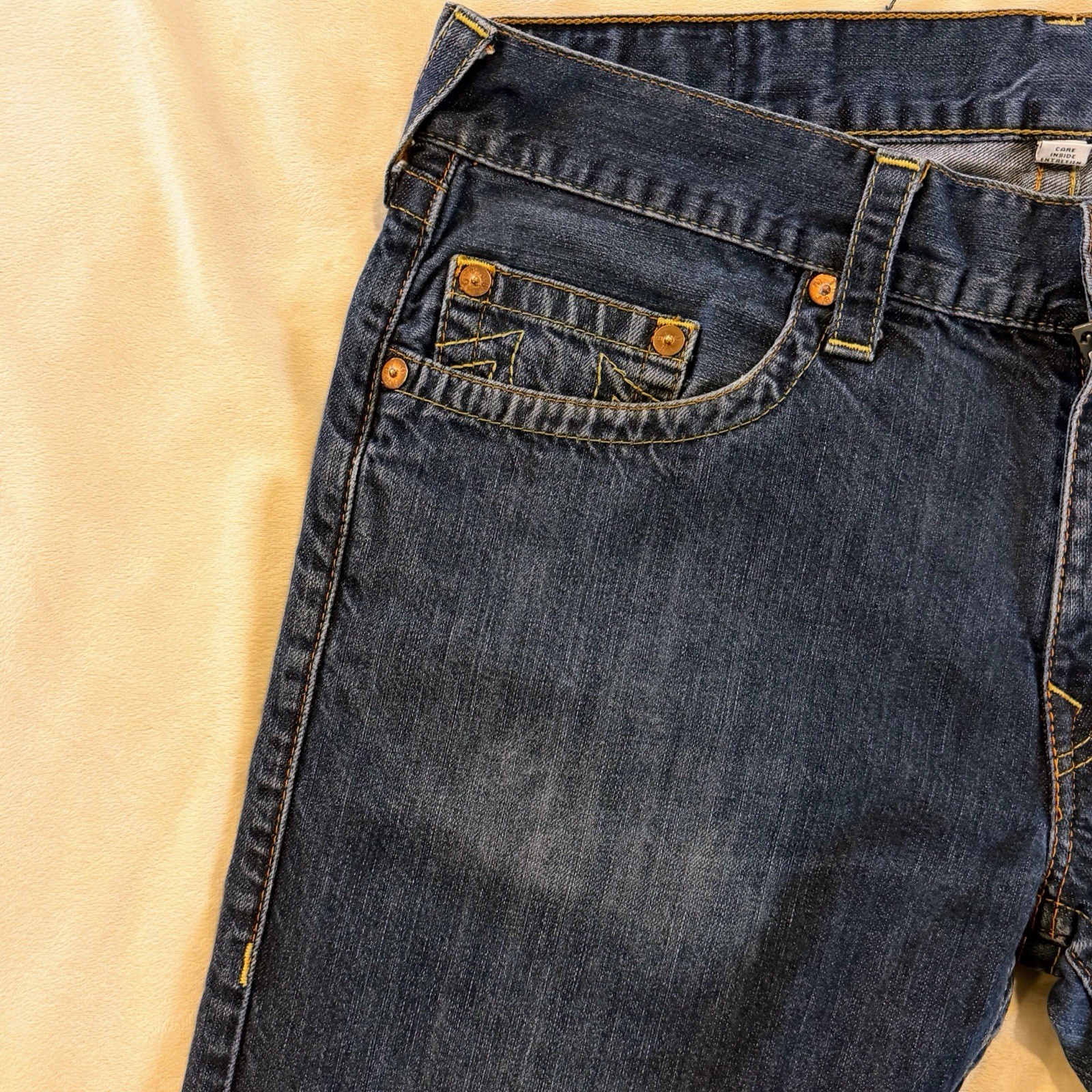 True Religion Straight Basic Old Multi Wheat Jean… - image 3