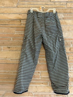 LIQUID BRAND-BOYS SNOWBOARD PANTS-LG-BROWN/AQUA CHECKERED