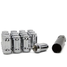 LUG NUTS TUNER SPLINE ACORN 12x1.50 CHROME 16 PIECES +1 TOOL