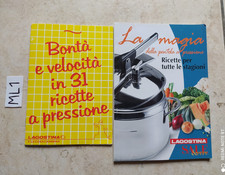 2 LIBRI RICETTE PENTOLA  PRESSIONE LAGOSTINA OTTIMI