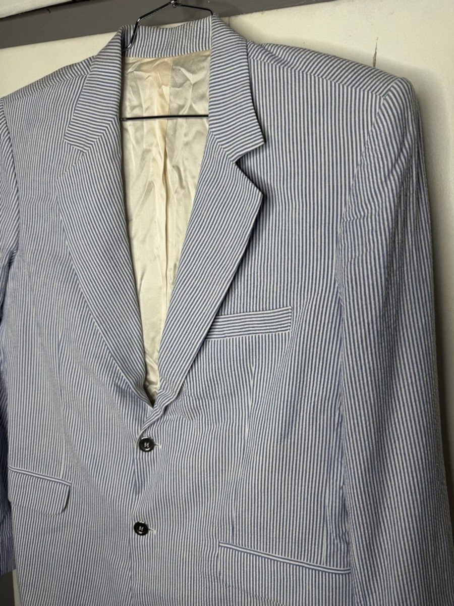franklin gower ron robinson Fred segal blazer Seersucker Men sport coat blazer44 View 2