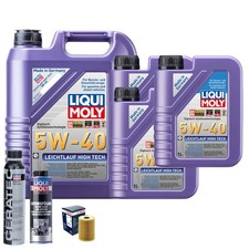Motoröl 5W40 LIQUI MOLY High Tech 8L+BOSCH Ölfilter +Spülung +Cera Tec