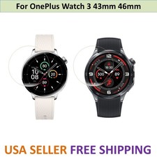 2pcs Screen Protector TPU Clear Film Cover for OnePlus Watch 3 Size 43mm 46mm