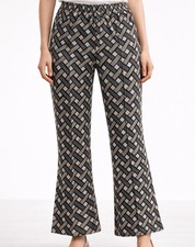 Vintage 70  s Wide Leg Flair Pants Sz. 9-10 Disco Mod Polyester Blend Pattern M-L