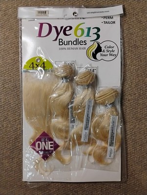 Pristine: Dye 613 Bundles 3PCS+ HD 4X4 CLOSURE - Body Wave 12'', 14'', 16''
