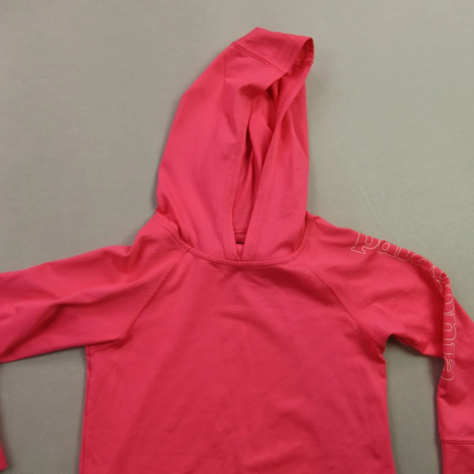 Patagonia Sweater Girls 2T Long Sleeve Pullover Pink Hooded Casual - Image 3 of 4