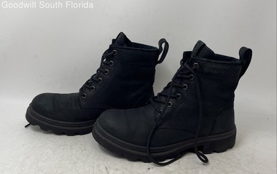 Ecco Womens Grainer 21471302001 Black Waterproof Lace-Up Ankle Boots Size 5.5