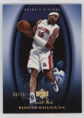 2005-06 Upper Deck Sweet Shot Gold Spectrum 30/75 Rasheed Wallace #28 2b6
