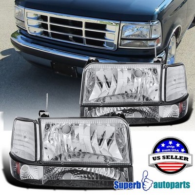Fits 1992-1996 Ford F150 F250 F350 Bronco Headlights Corner Signal Bumper Lights