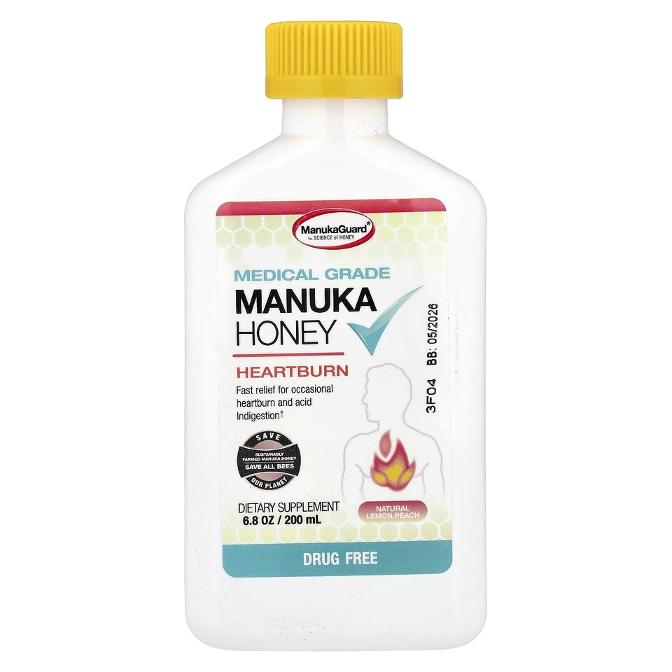 Medical Grade Manuka Honey, Natural Lemon Peach, 6.8 oz (200 ml)