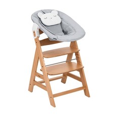 Hauck Alpha Newborn Set Pre Nature Grey Hochstuhl & Babywippe TOP
