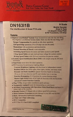 Digitrax DN163I1B InterMountain  N Scale FT B Units Plug & Play - NEW