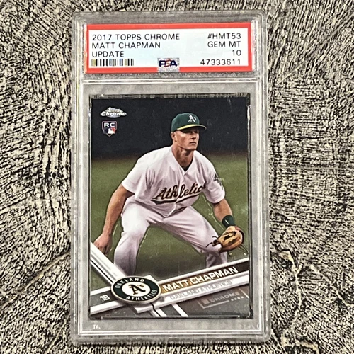 2017 Topps Chrome Update #HMT53 Matt Chapman RC Rookie Oakland Athletics PSA 10