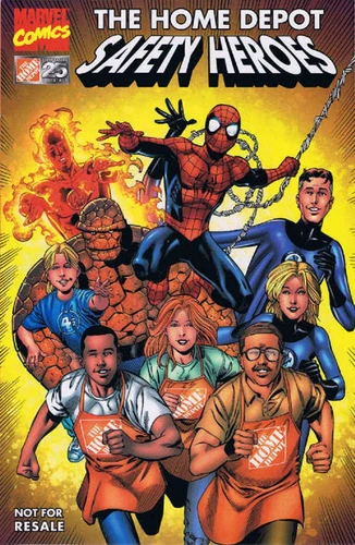 AMAZING SPIDERMAN FANTASTIC FOUR SAFETY HEROES 1st PT HOME DEPOT GIVEAWAY PROMO