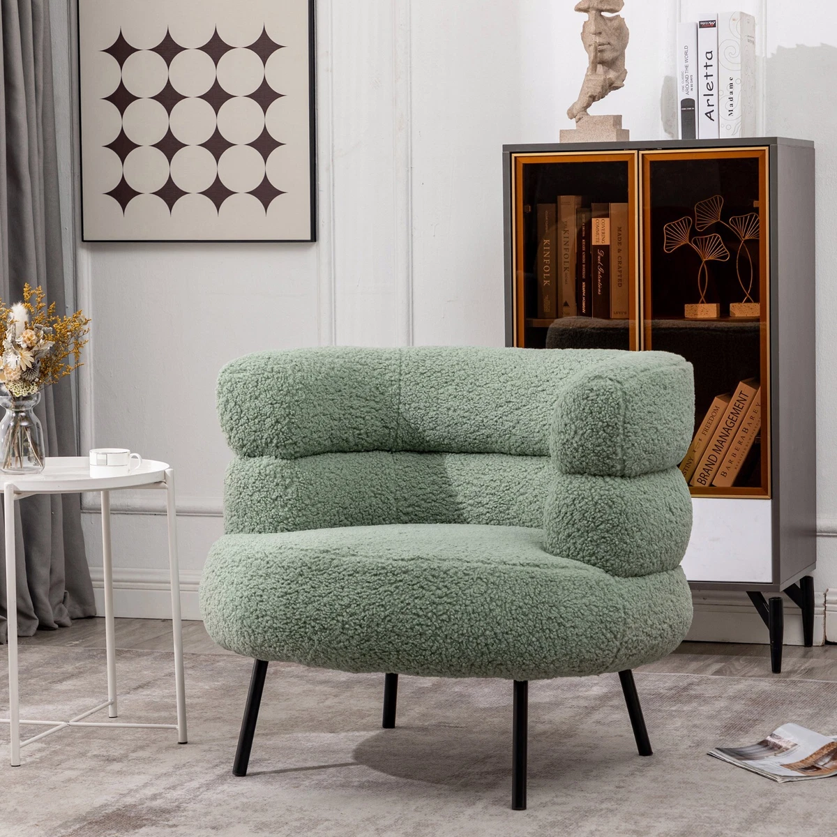 Freedom green online velvet chair
