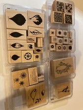 Stamp In Up ALL NEW Sets In Boxes  Wood Backing Handles Rubber Ink Stamps