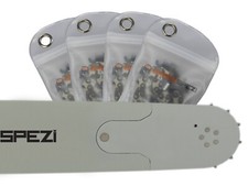 Schwert + 4 Ketten passend f&uuml;r Husqvarna 395 75 cm 3/8" 98 TG 1,5 mm S&auml;gekette