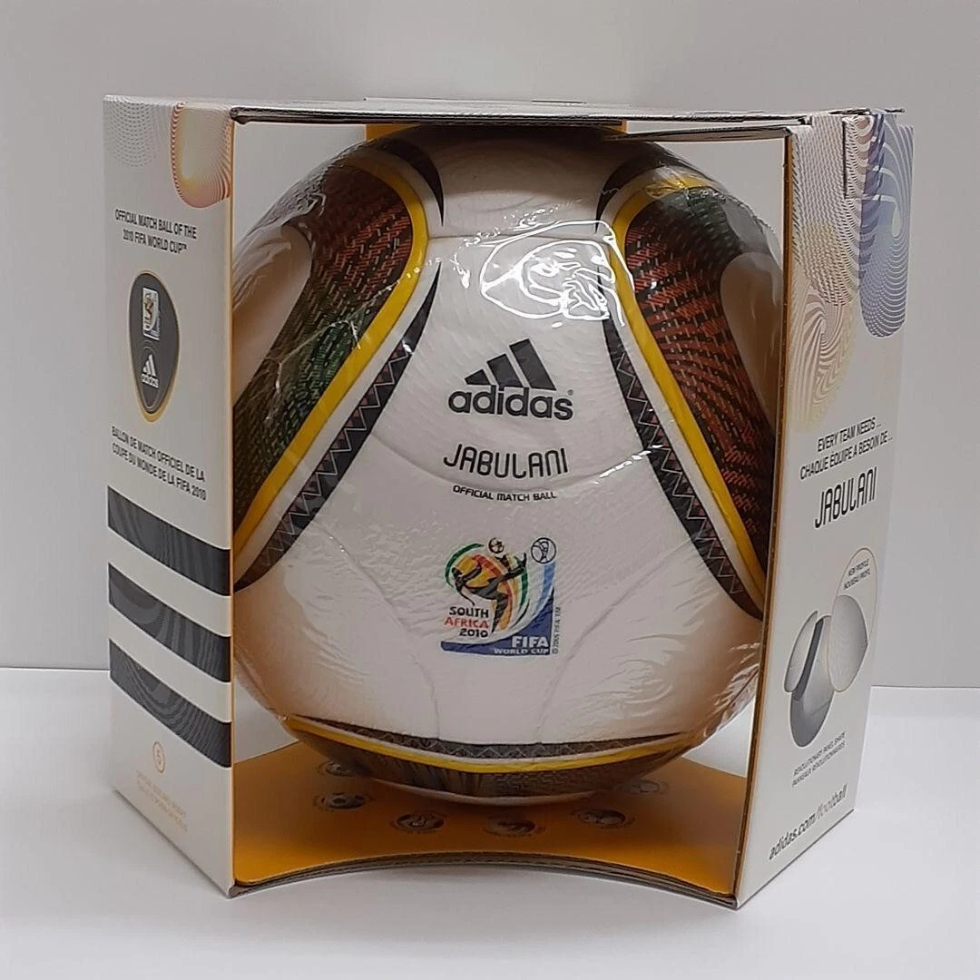 Céntrico Cubo lluvia Adidas FIFA World Cup Official Ball Jabulani 2010 South Africa Soccer NEW W/Box | eBay Céntrico Cubo lluvia Adidas FIFA World Cup Official Ball Jabulani 2010 South Africa Soccer NEW W/Box | eBay