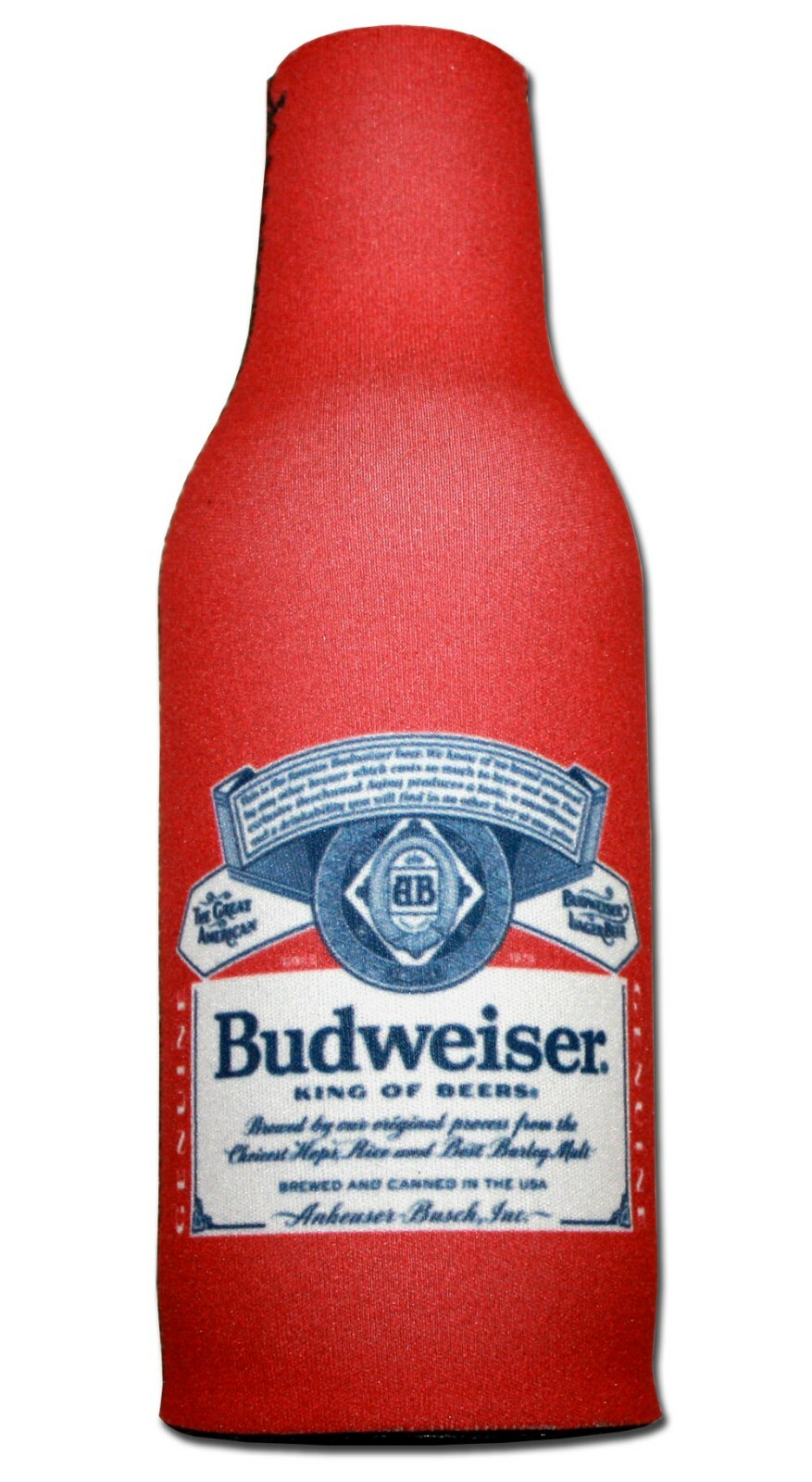 Budweiser Coozie Koozie Beer Bottle Cooler NEW Half Zip Neoprene Anhueser Busch