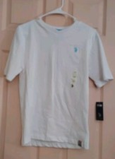 Brand New Us Polo Assn White 14/16 100 Cotton Boys Short Sleeve T-shirt