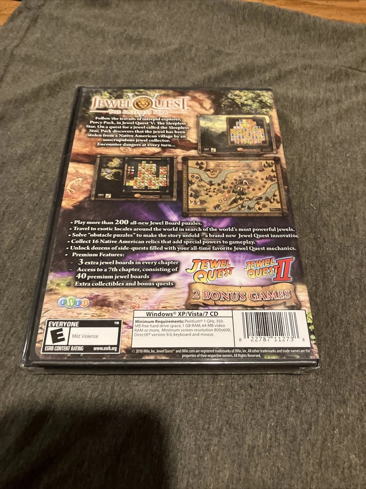 NEW Jewel Quest V The Sleepless Star PC 2010 W/ Bonus Jewel Quest Classic 1 & 2  - Image 2 of 2