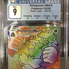 Pokemon Rillaboom VMAX 193/192 (Rainbow Secret Rare) - Rebel Clash - CGC 9 MINT on eBay