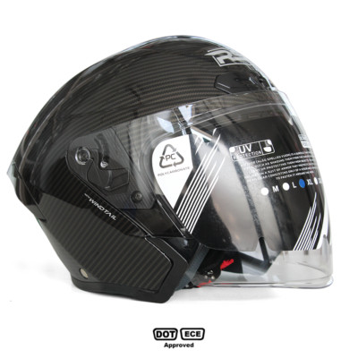 ''NEW RSV HELMET WINDTAIL CARBON GLOSSY PATTERN DOT ECE''
