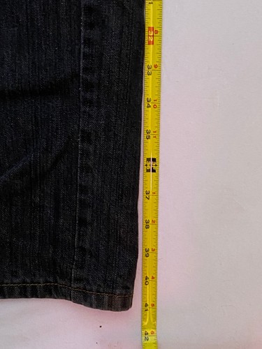 AKADEMIKS Jeans Uomo 32 Nero Y2K Skater Grunge Pantaloni Vintage - Foto 12 di 14