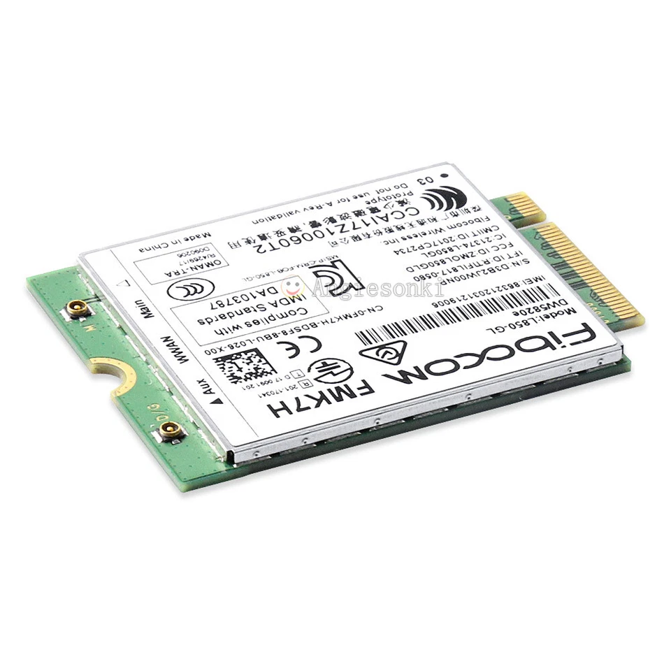 Dell DW5820e Fibocom L850-GL LTE/WCDMA 4G WWAN Card Module 284DC/XRDYX/RJH88/FMK - Image 3 of 4