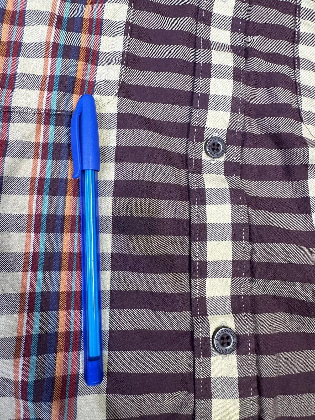 patagonia organic cotton button up good used condition shirt
