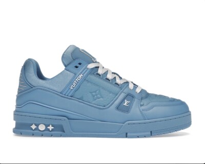 Size 7 to 11.5 - Louis Vuitton Trainer Embossed Monogram - Blue