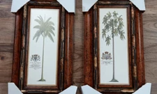 Framed Palm Tree Wall Art 2 Prince Of Wales & Helse British Royals 13" x 7" NEW