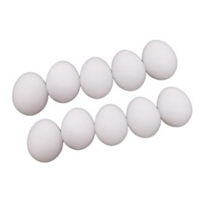 US Stock 10x Solid Plastic Fake Egg Artificial For Pigeons White 1.5"x1.1"