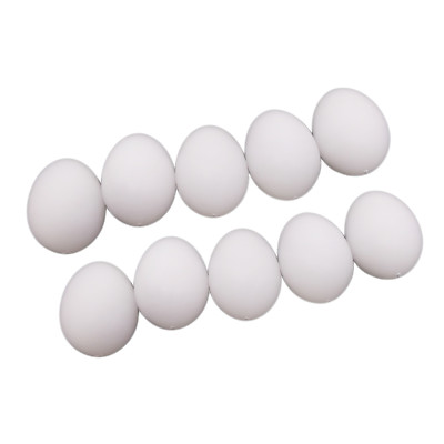 US Stock 10x Solid Plastic Fake Egg Artificial For Pigeons White 1.5''x1.1''