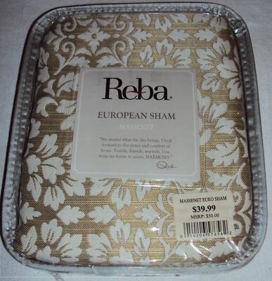 REBA Harmony MASSENET New Reversible EURO SHAM European Pillow Case HTF Rare