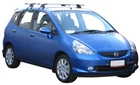 2xBLACK Roof racks for Honda Jazz  2003 - July 2008 / Aerodynamic Cross bars - Picture 3 of 4