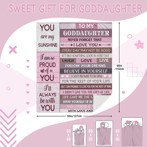 Goddaughter Gifts from Godmother Godfather, Baptism Gifts for Girl, Birthday Gif - Picture 4 of 12