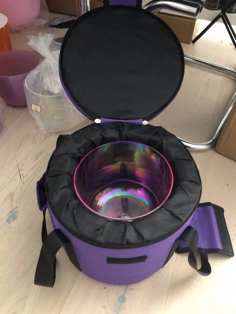 Purple Carry Travel Bag Padded Case 6/7/8 Inch Crystal Singing Bowl Transport - Image 3 of 3